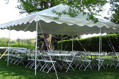 Tent with tables and chairs 2
